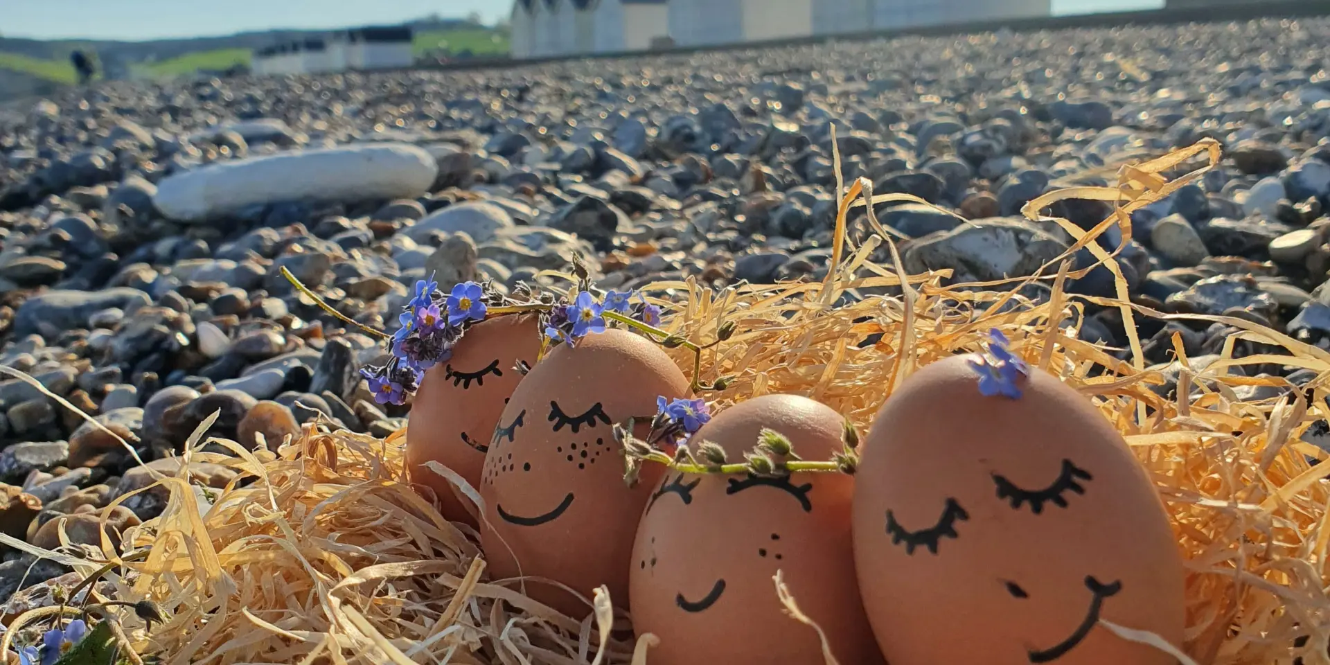 Oeufs de Pâques sur la plage de Quiberville