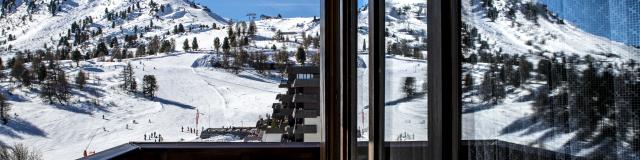 Vue sur le domaine skiable des 4 Vallées depuis Thyon 2000