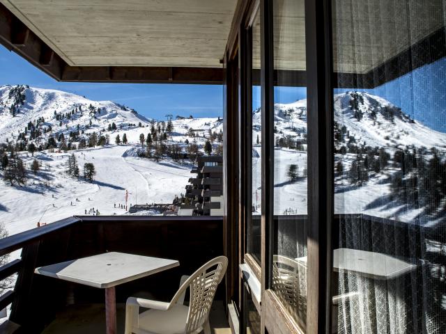 Vue sur le domaine skiable des 4 Vallées depuis Thyon 2000