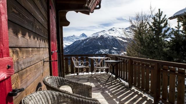 Vue depuis un chalet aux Collons