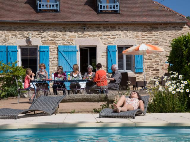 Repas en famille en Creuse, Creuse, Nouvelle Aquitaine, Limousin