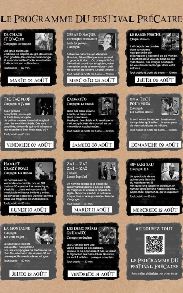 Programme Du Festival Précaire Aubusson
