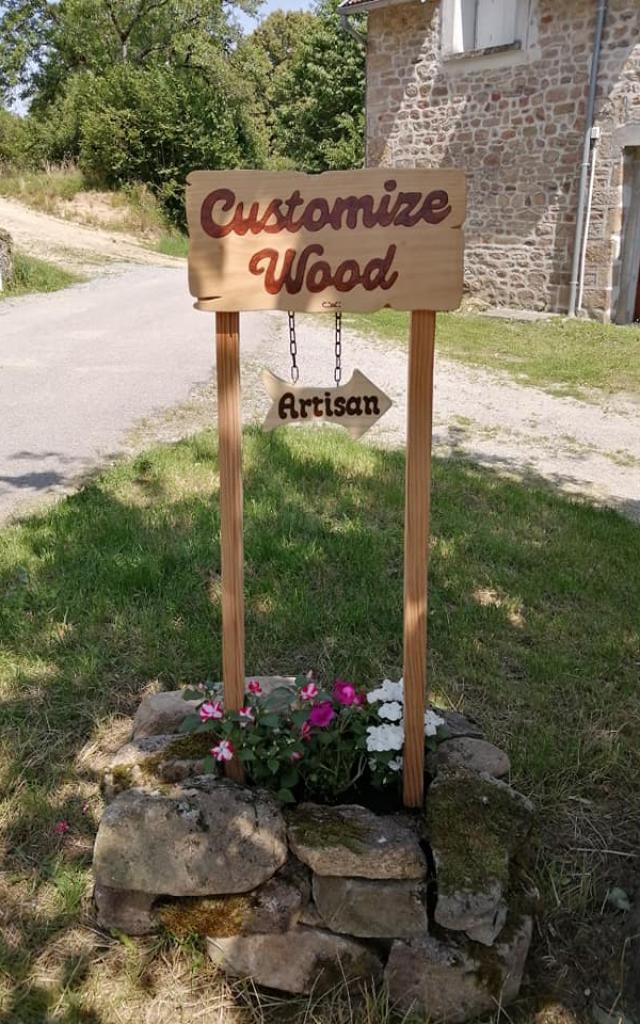 Pancarte Customize Wood