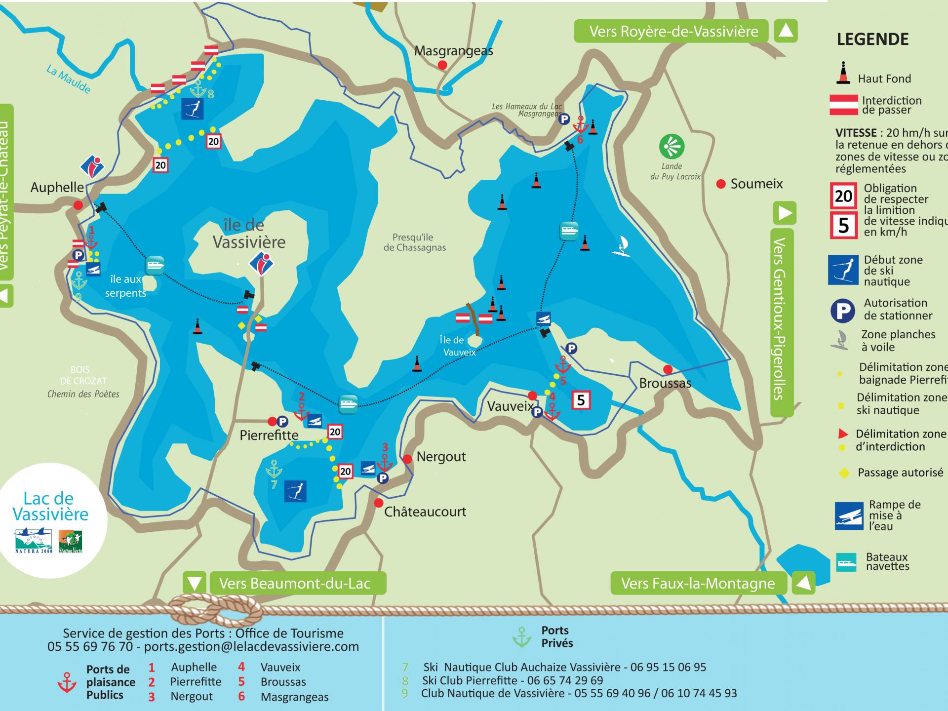 Infos pratiques nautiques Tourisme Creuse Limousin
