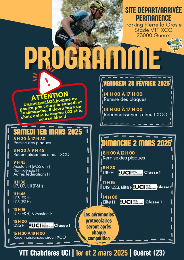 Programme VTT Chabrières 2025