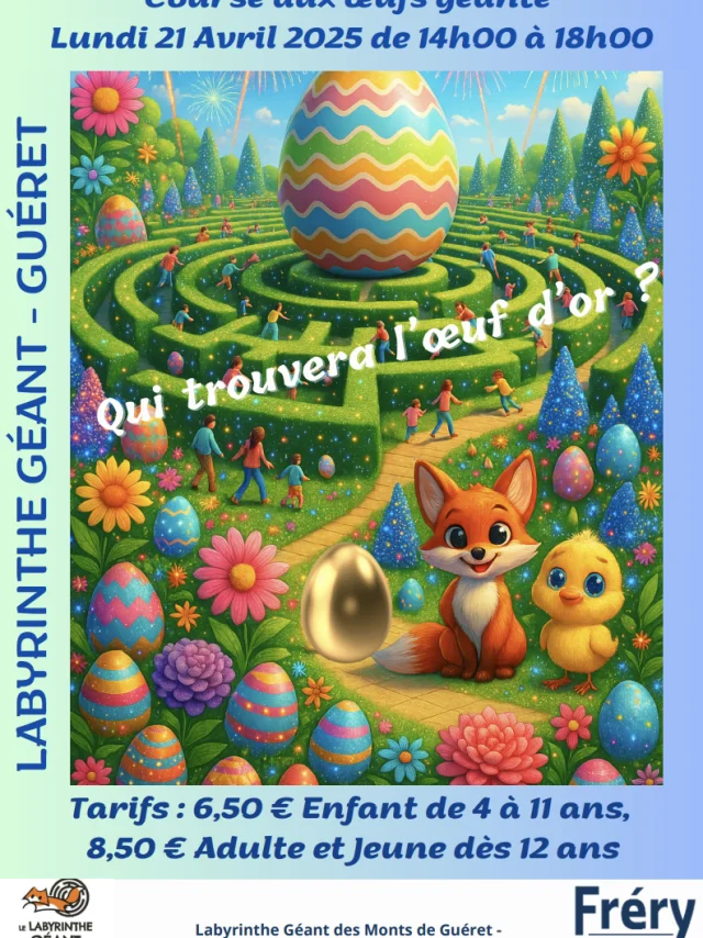 Course aux oeufs de pâques Labyrinthe 2025