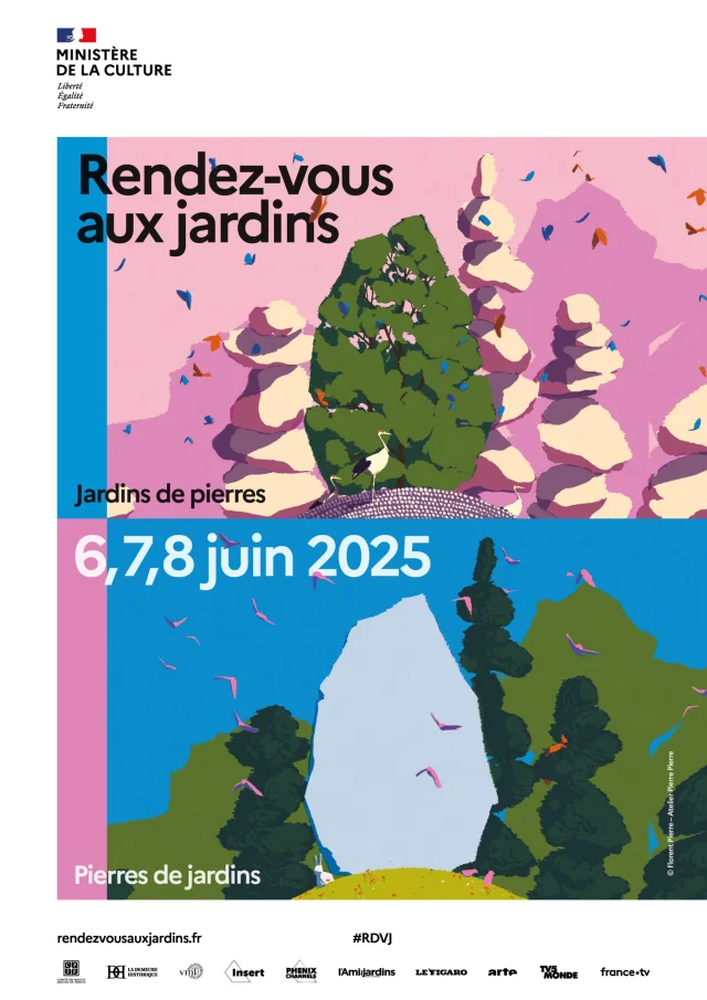 Affiche des rendez-vous aux jardins 2025 dans la Creuse