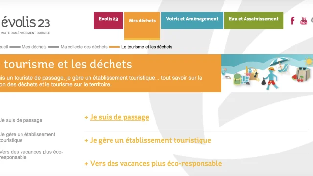 Evolis 23 - Site Internet bonnes pratiques, vacances en Creuse, Tourisme Durable