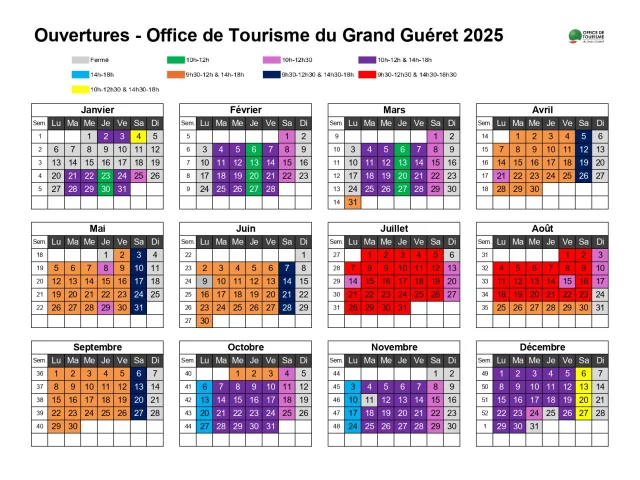Ouvertures - Office de Tourisme du Grand Guéret