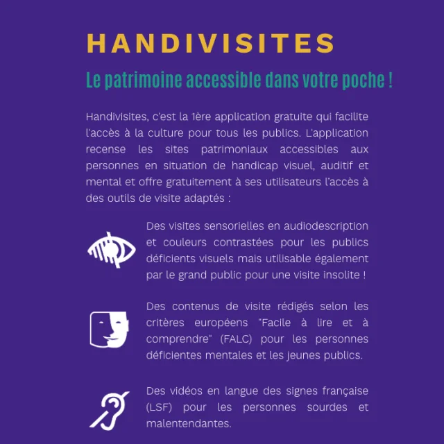 Handivisites - application pour des visites adaptées aux personnes en situation de handicap dans la creuse