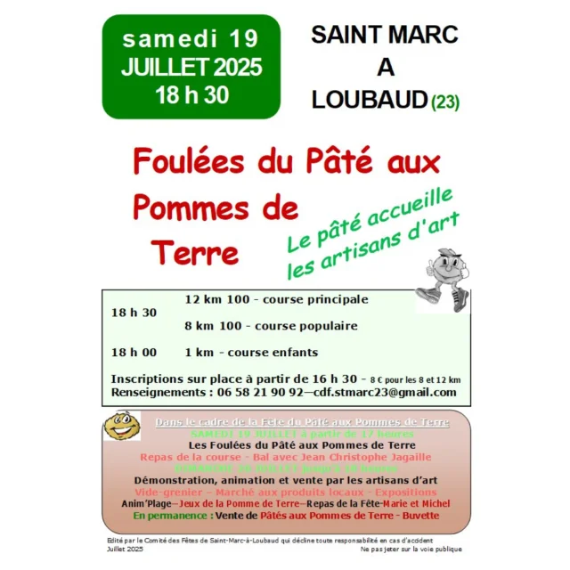 Foulées du Pâté Aux Pommes de Terre 2025 - Affiche