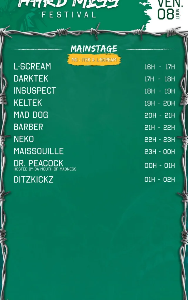 Programmation Hard Mess Festival 2025