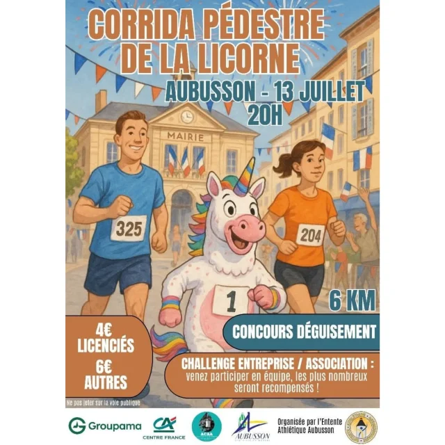 Corrida pédestre de la Licorne 2025 - Affiche