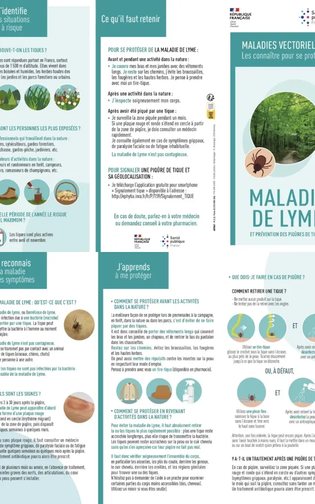 Maladie de lyme, prévention des piqures de tiques