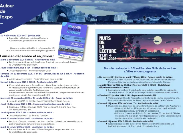 Dépliant - Un hiver polaire à Guéret