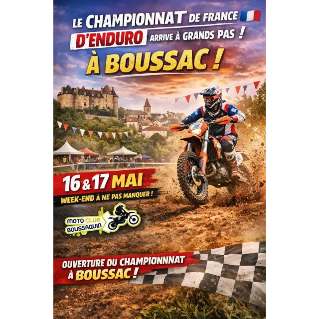 Affiche 2026 -Championnat de France Enduro Boussac