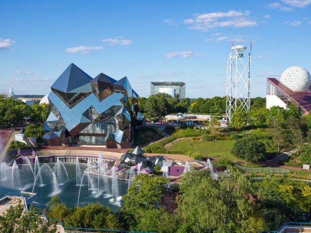 Vue d'ensemble, vue aérienne du Parc du Futuroscope