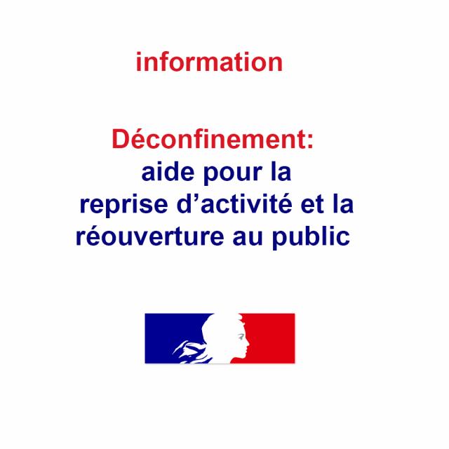 Déconfinement, Les mesures d'aide à la réouverture au public
