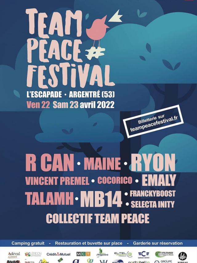 Programmation du Team Peace festival