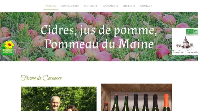 Capture d'écran du site de la Ferme de Cornesse