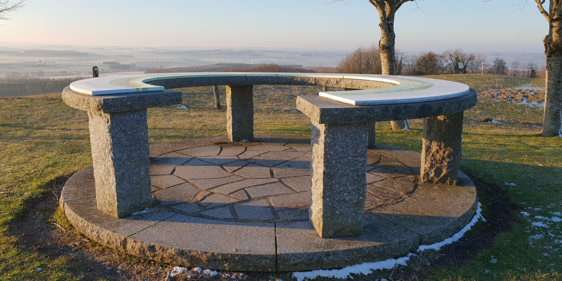 Table d'orientation à la Croix de Virine à Circourt