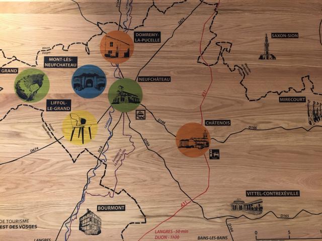 Carte du territoire de l'Ouest Vosgien