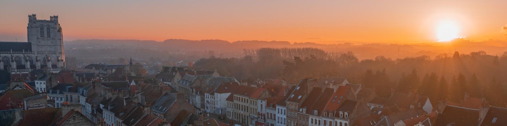 Panorama Downtown Cathedral Sunset Saint-Omer (6)