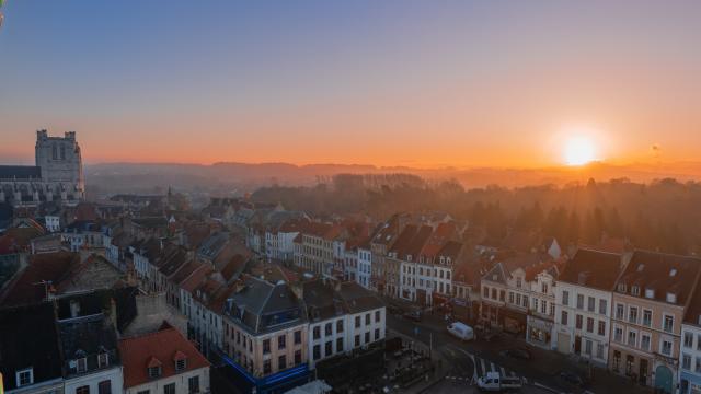 Panorama Downtown Cathedral Sunset Saint-Omer (6)
