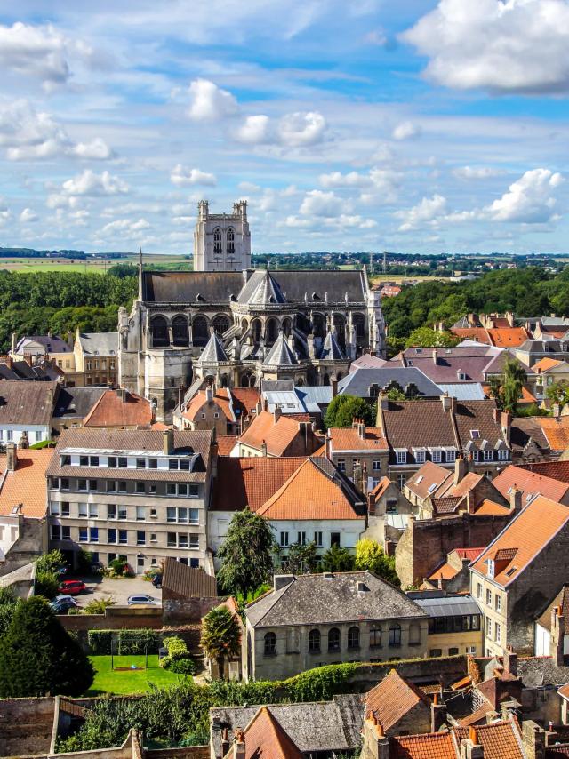 Aerial view of Saint Omer Cathedral