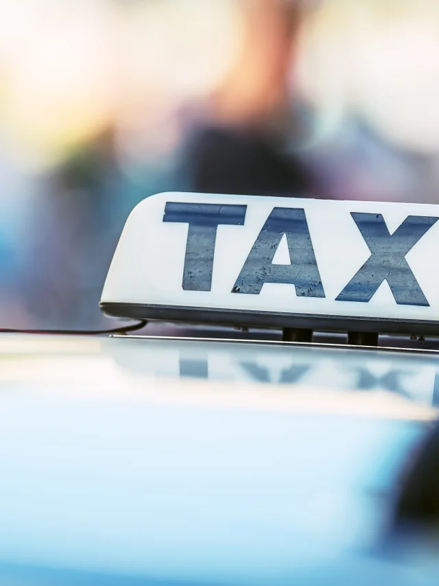 Taxi Lichte Cabine Auto Klaar Vervoer Passagiers 1