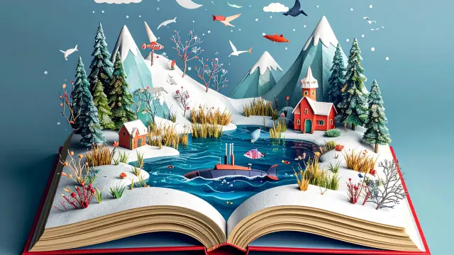 Activités enfants des vacances de Noël, contes d'hiver, marais enneigé