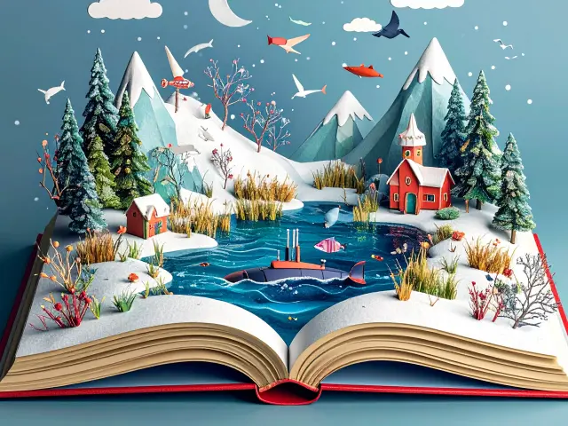 Activités enfants des vacances de Noël, contes d'hiver, marais enneigé