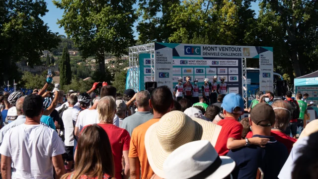 Departure from Mont Ventoux, ascent 2020 from Vaison-la-Romaine.