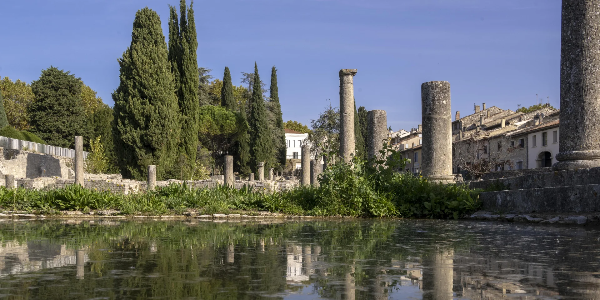 Die antiken Stätten von Vaison-la-Romaine im Herbst