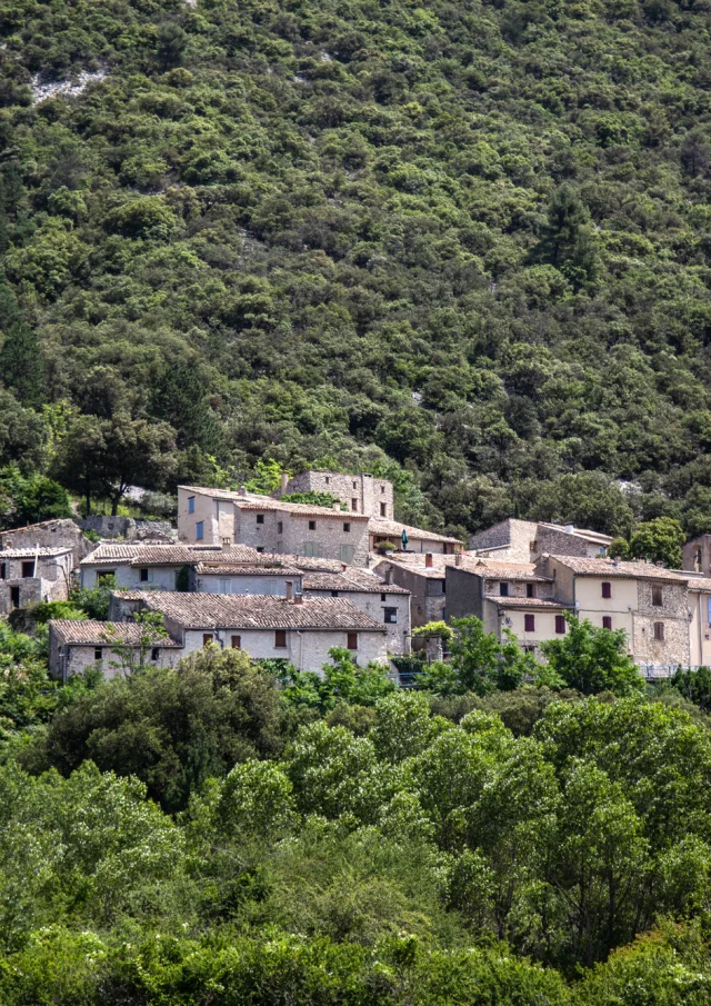 Dorf Saint-Léger-du-Ventoux im Frühling