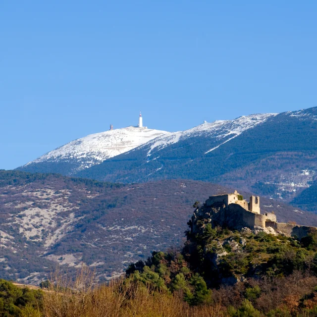 Le Mont-Ventoux depuis Entrechaux