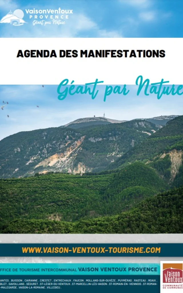 Couverture Agenda des manifestations Vaison Ventoux Provence