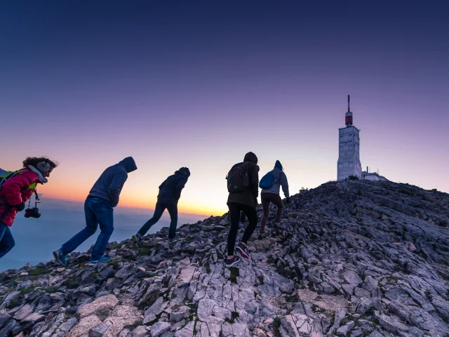 Sunrise hike to the summit of Mont Ventoux
