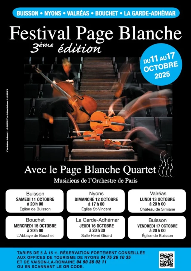 Page Blanche 2025 Festival poster