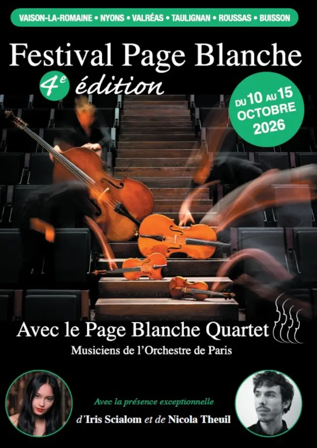 Poster for the Page Blanche Festival 2026