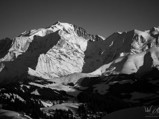 Mont-Blanc en noir et blanc