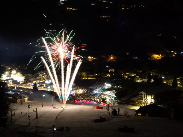 Soirée festive à Notre Dame de Bellecombe en hiver