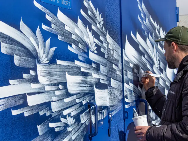 Fresque de CRBZ pour le Val d'Arly Street Art Festival 2024