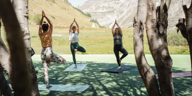 Séance de yoga en pleine nature l'été