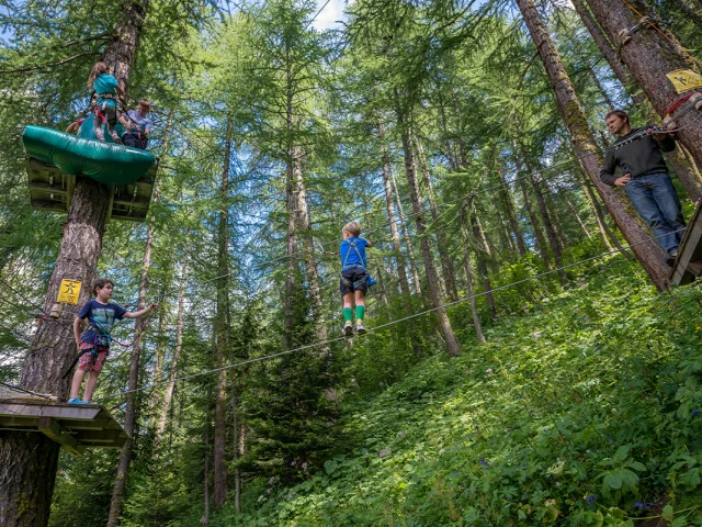 accrobranche; course val aventure; trees; sport; family; summer; winter;