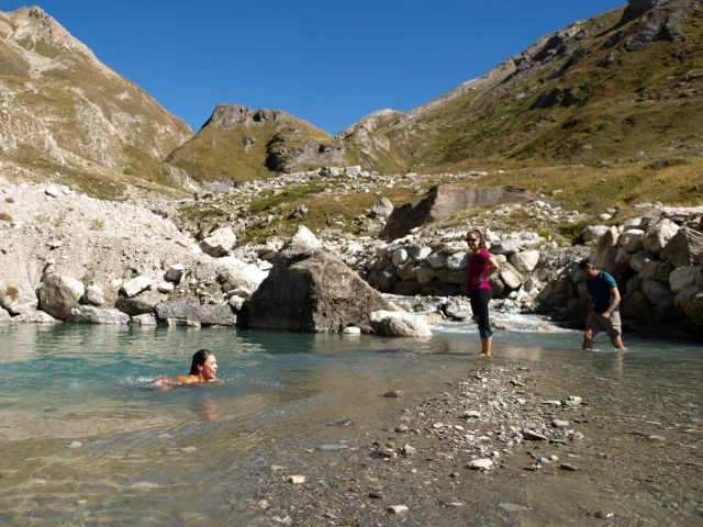 summer; swimming; natural spring