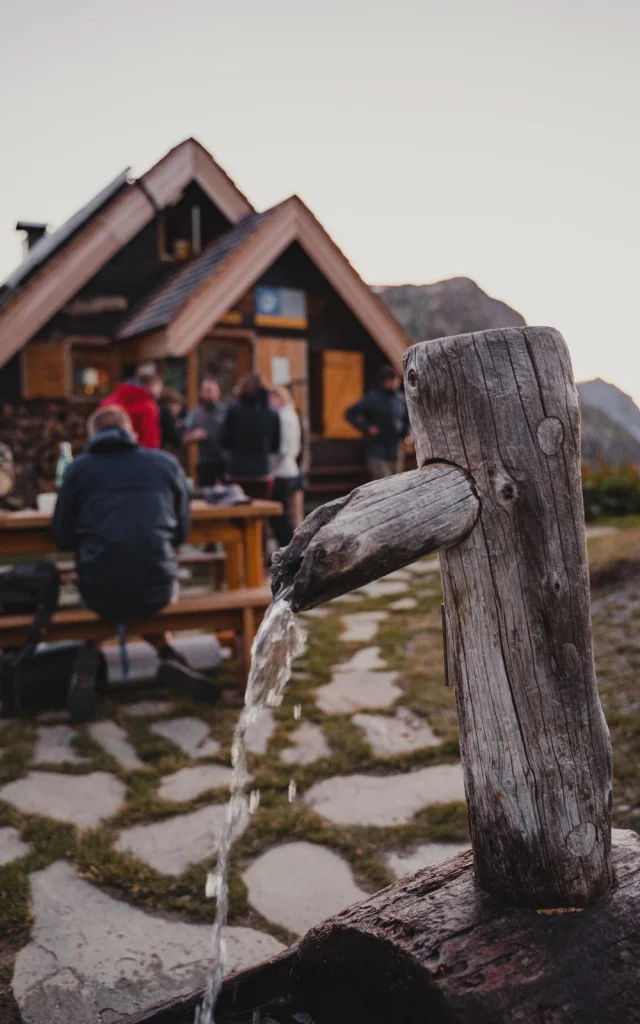 Fountain at the Fond des Fours refuge