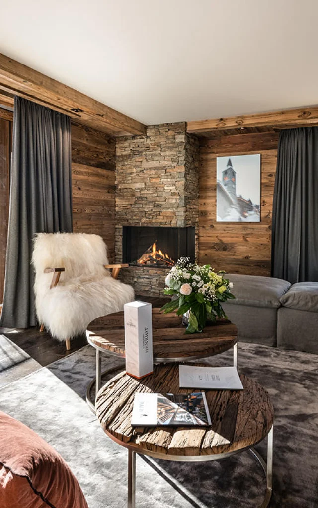 Cosy lounge at the Vail Lodge in Val d'Isère