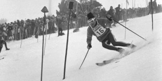 Vintage photo with J-C Killy in Chamrousse