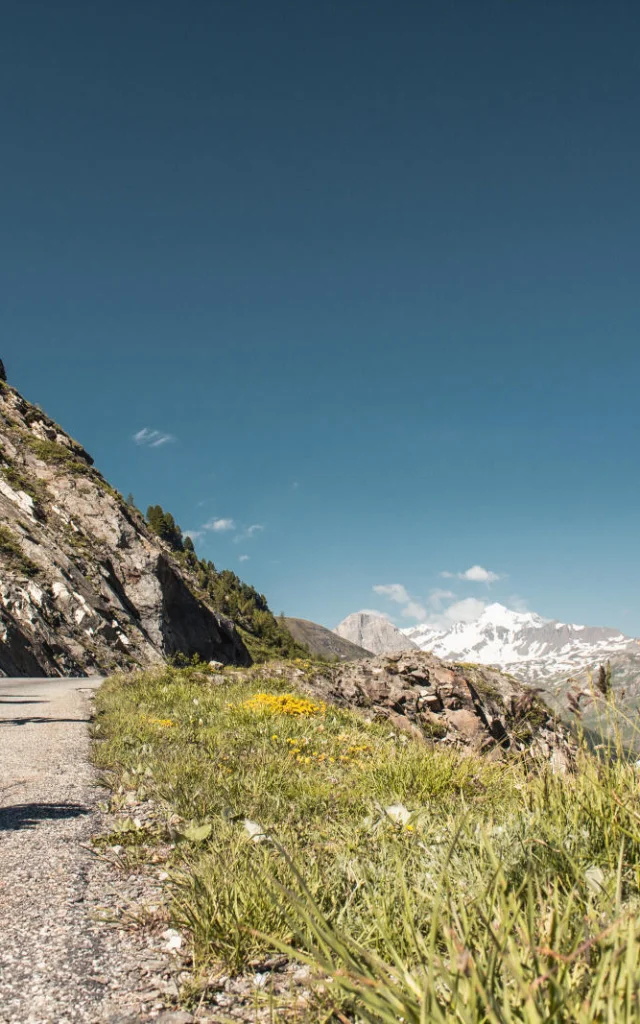 Col de l'Iseran, with cyclists